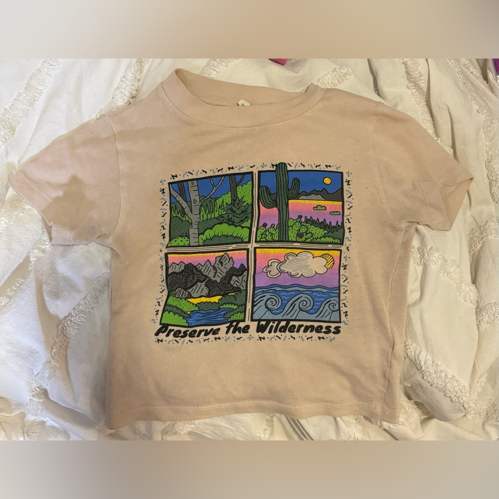 Urban Outfitters Preserve The Wilderness Baby Tee Crop Top